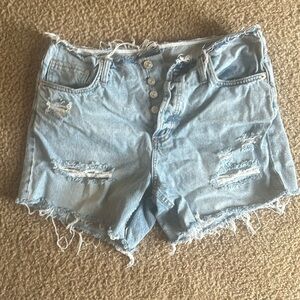 Free People Outlaws Distressed Denim Shorts NWOT